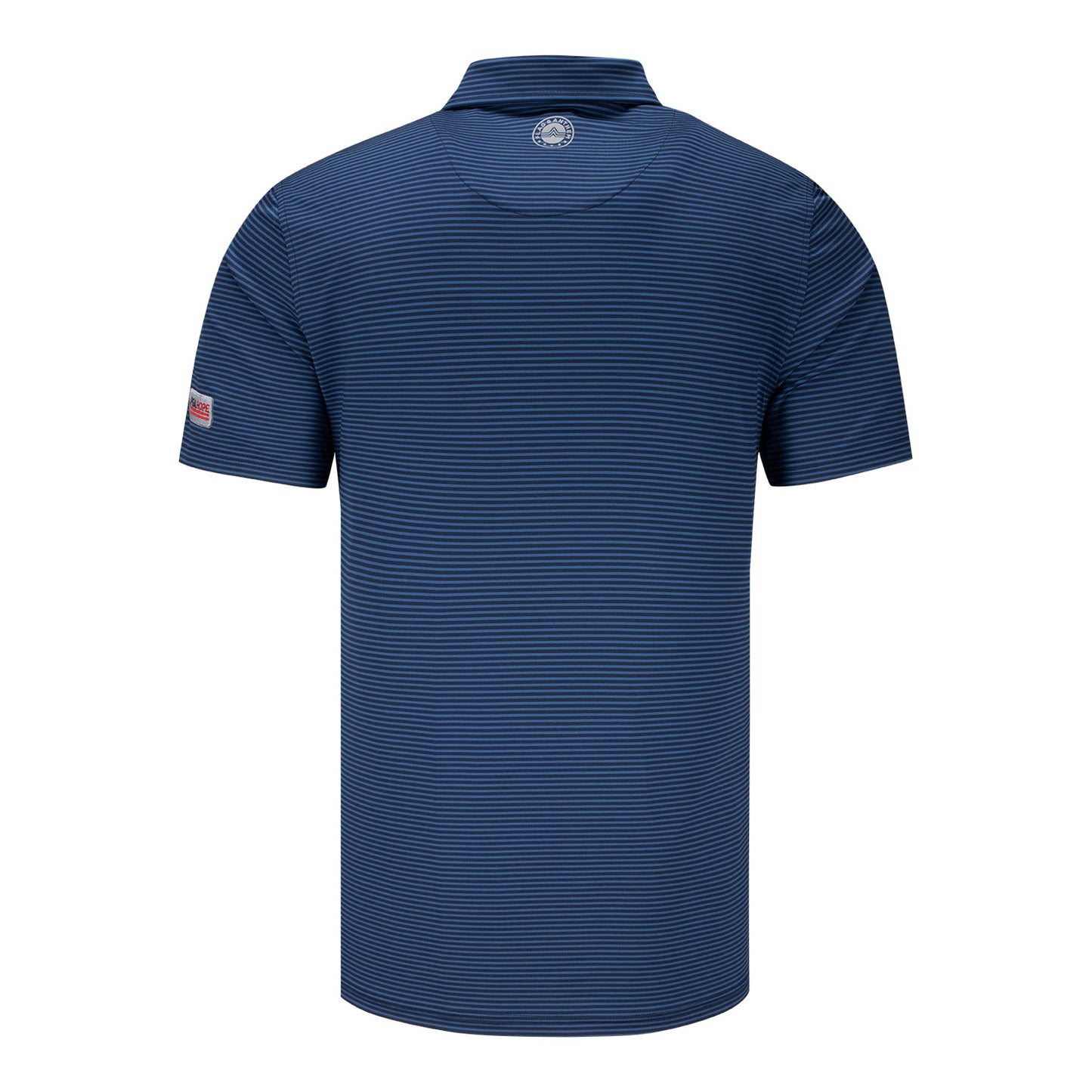 Flag & Anthem PGA HOPE x 2025 Ryder Cup Naples Stripe Polo in Navy and Blue - Back View