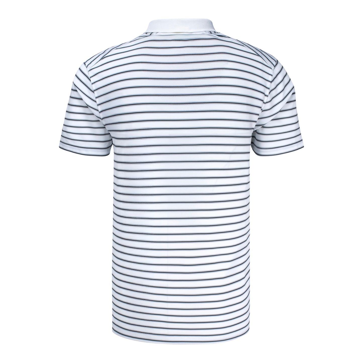 Nike PGA HOPE Victory Stripe Polo in White and Black - Back View