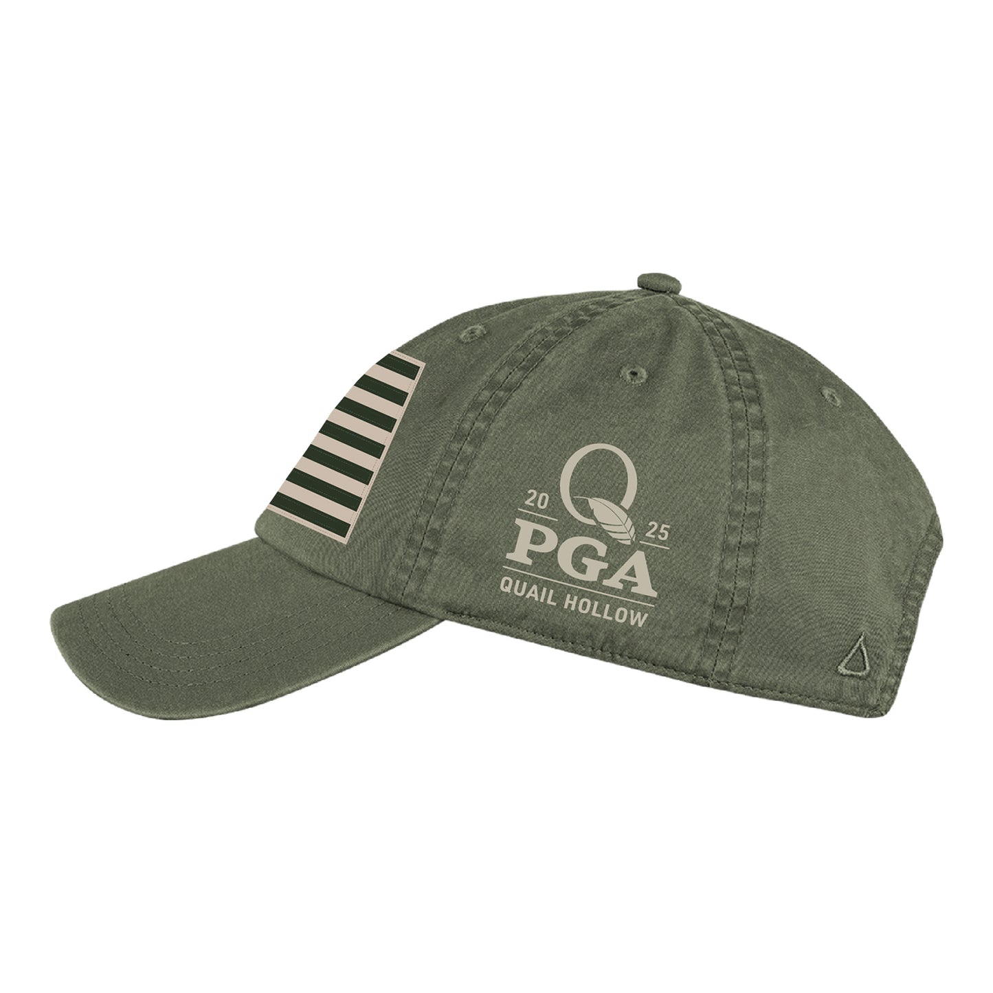 Ahead PGA HOPE x 2025 PGA Championship Co-Brand Flag Hat in Olive - Left Side View