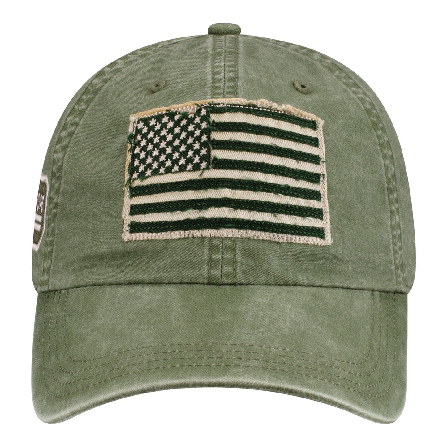 Ahead PGA HOPE Sonne Cotton Twill Patch Flag Hat in Olive - Front View