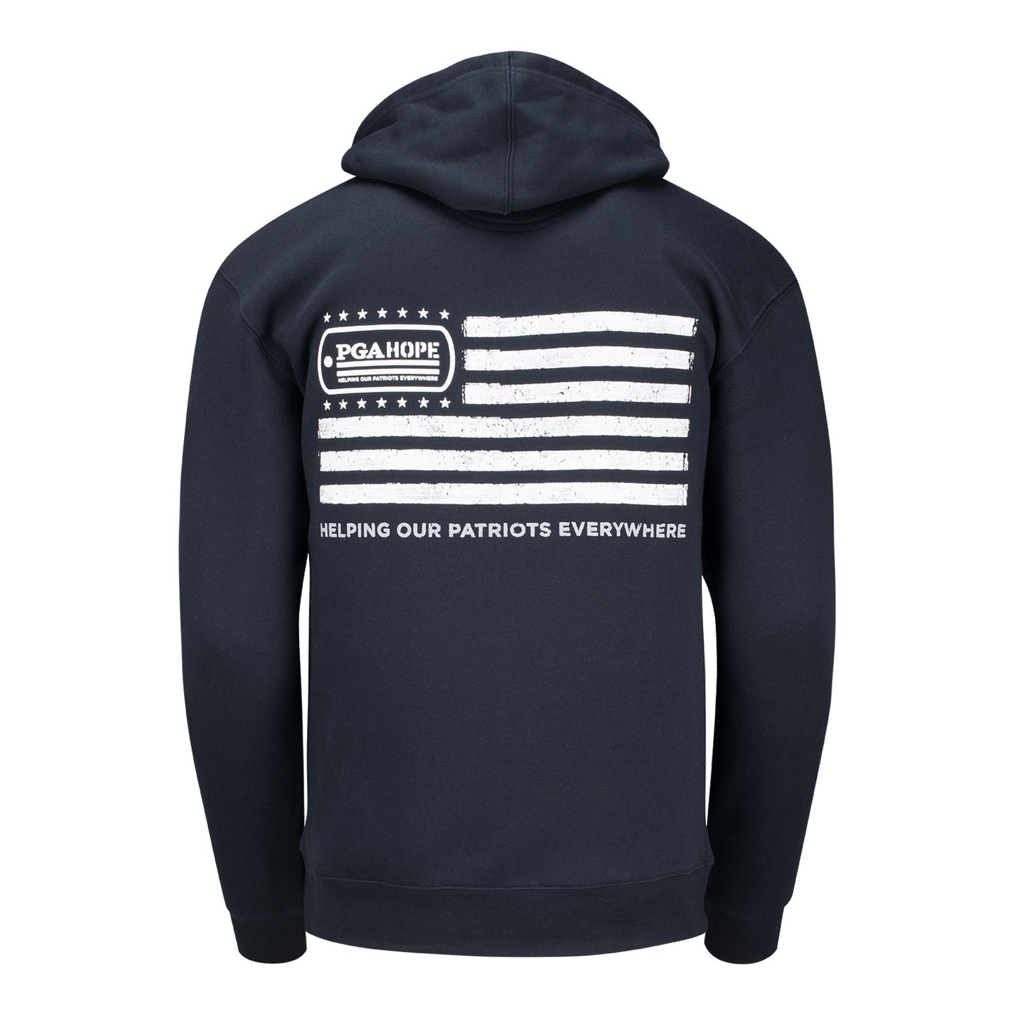 Gear for Sports PGA HOPE Big Cotton Flag Hoodie in Black - Back View