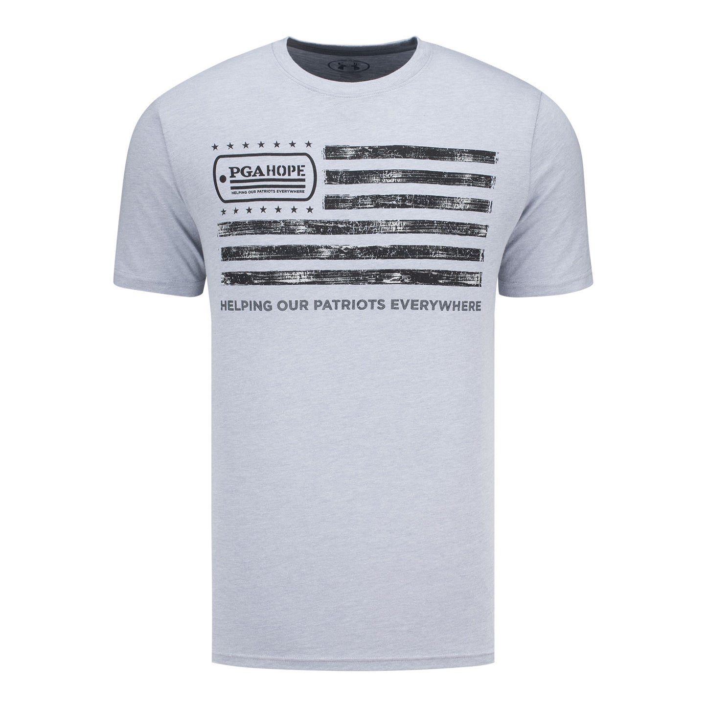 Gear for Sports PGA HOPE Flag and Tagline T-Shirt in Steel Heather - Front View