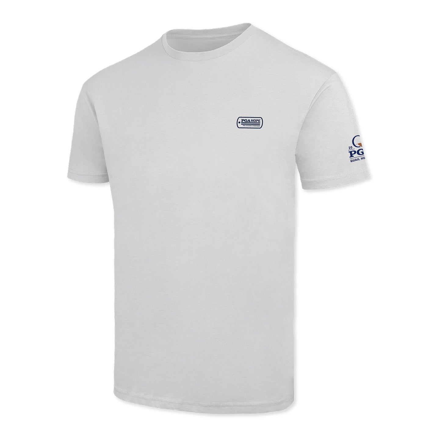 Ahead PGA HOPE x 2025 PGA Championship Co-Brand Golf Club Flag T-Shirt in White - Front View