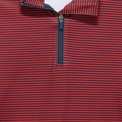 Flag & Anthem PGA HOPE Journey Quarter Zip in Red and Navy - Pattern Close Up