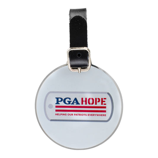 Ahead PGA HOPE Plastic Bag Tag in White - Front View