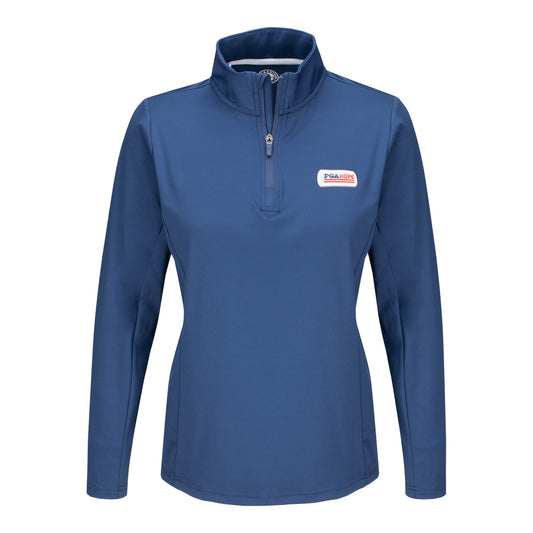 Flag & Anthem PGA HOPE Women's Journey Quarter Zip in Navy - Front View