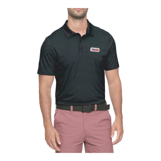 Flag & Anthem PGA HOPE Pinehurst Polo in Black - Modeled Front View
