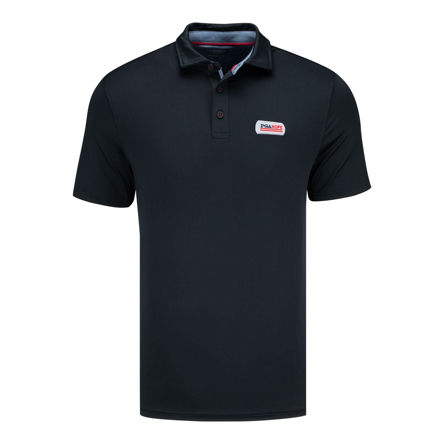Flag & Anthem PGA HOPE Pinehurst Polo in Black - Front View
