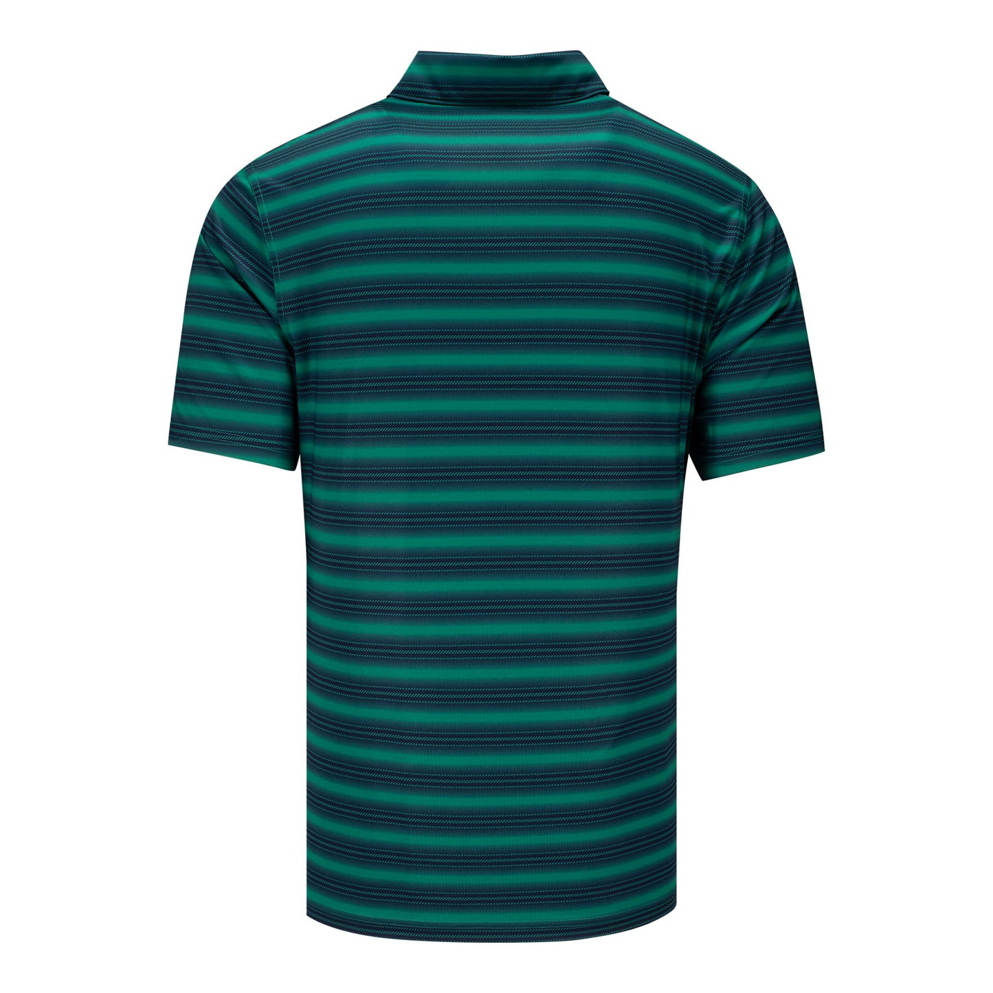Nike PGA HOPE X 2026 PGA Championship Velocity Stripe Polo in Malachite Green and White - Back View