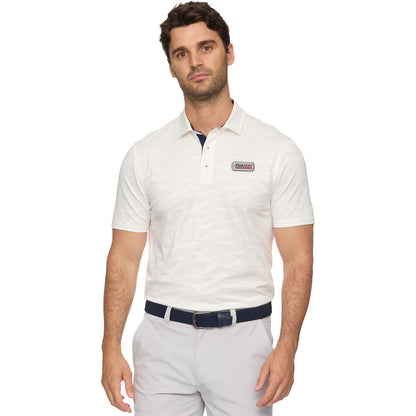 Flag & Anthem PGA HOPE Arcadia Camo Performance Polo in White - Modeled Front
