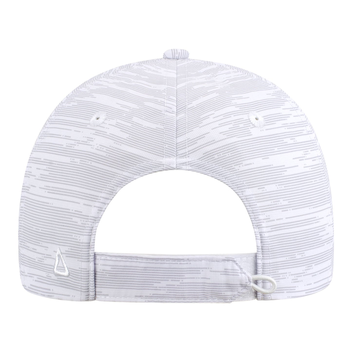 Ahead PGA HOPE Streaker Printed Hat in White and Grey - Back View
