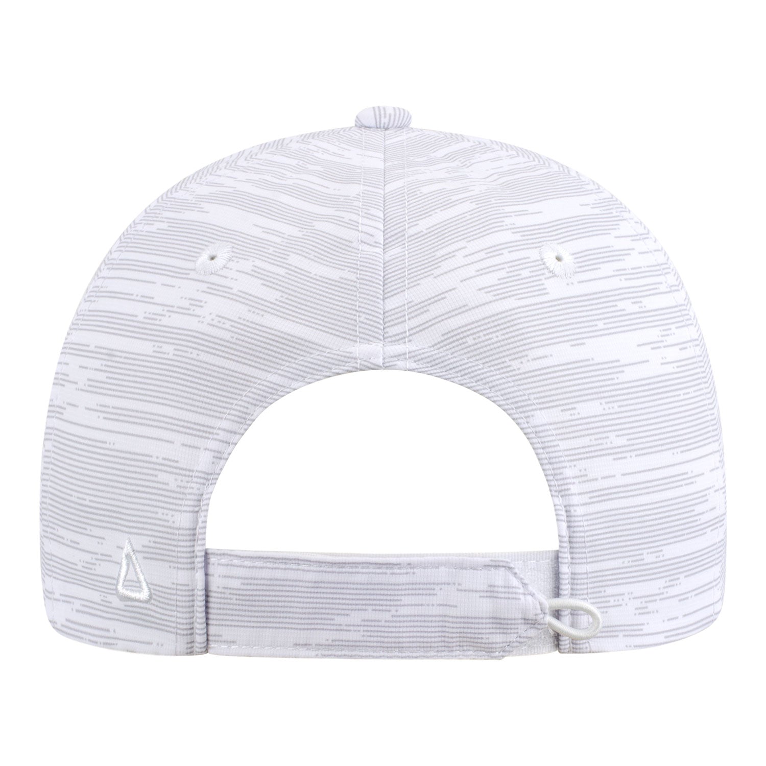 Ahead PGA HOPE Streaker Printed Hat in White and Grey - Back View