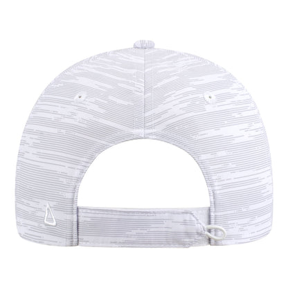 Ahead PGA HOPE Streaker Printed Hat in White and Grey - Back View