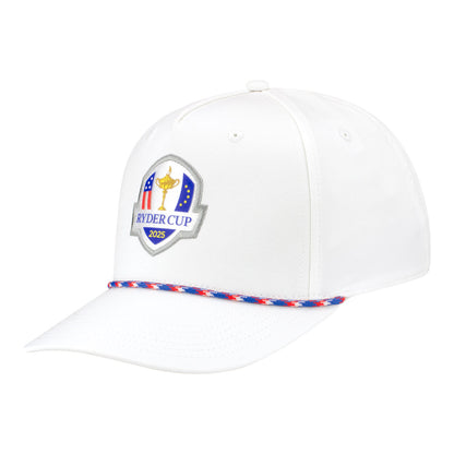 Ahead PGA HOPE x 2025 Ryder Cup Alto Rope Hat in White with Multi - Angled Front Left View