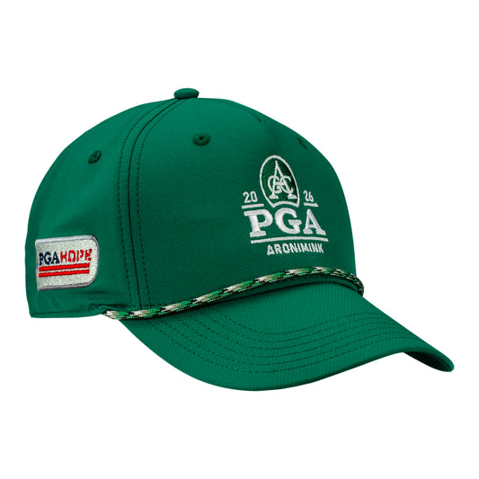 Ahead PGA HOPE X 2026 PGA Championship Alto Rope Hat in Georgia Green and White - Angled Front Right View