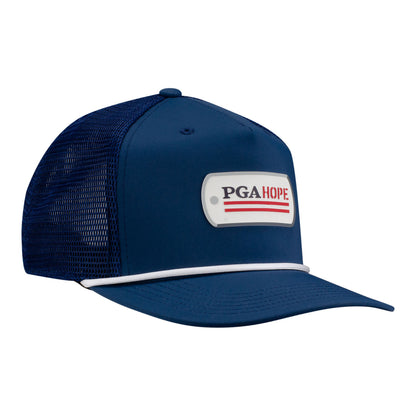 Ahead PGA HOPE Hollis Rope Hat in Orion Blue - Front Right
