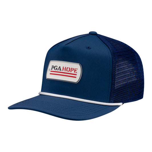 Ahead PGA HOPE Hollis Rope Hat in Orion Blue - Front Left
