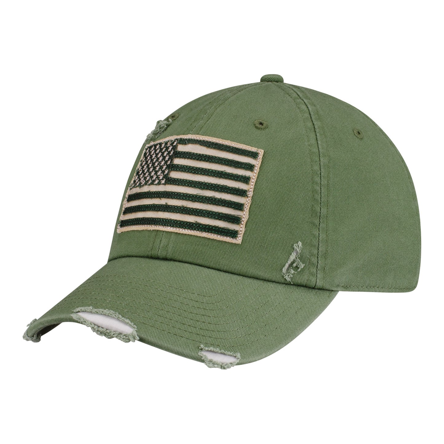 Ahead PGA HOPE Coda Hat in Moss Green and Ecru - Front Right View