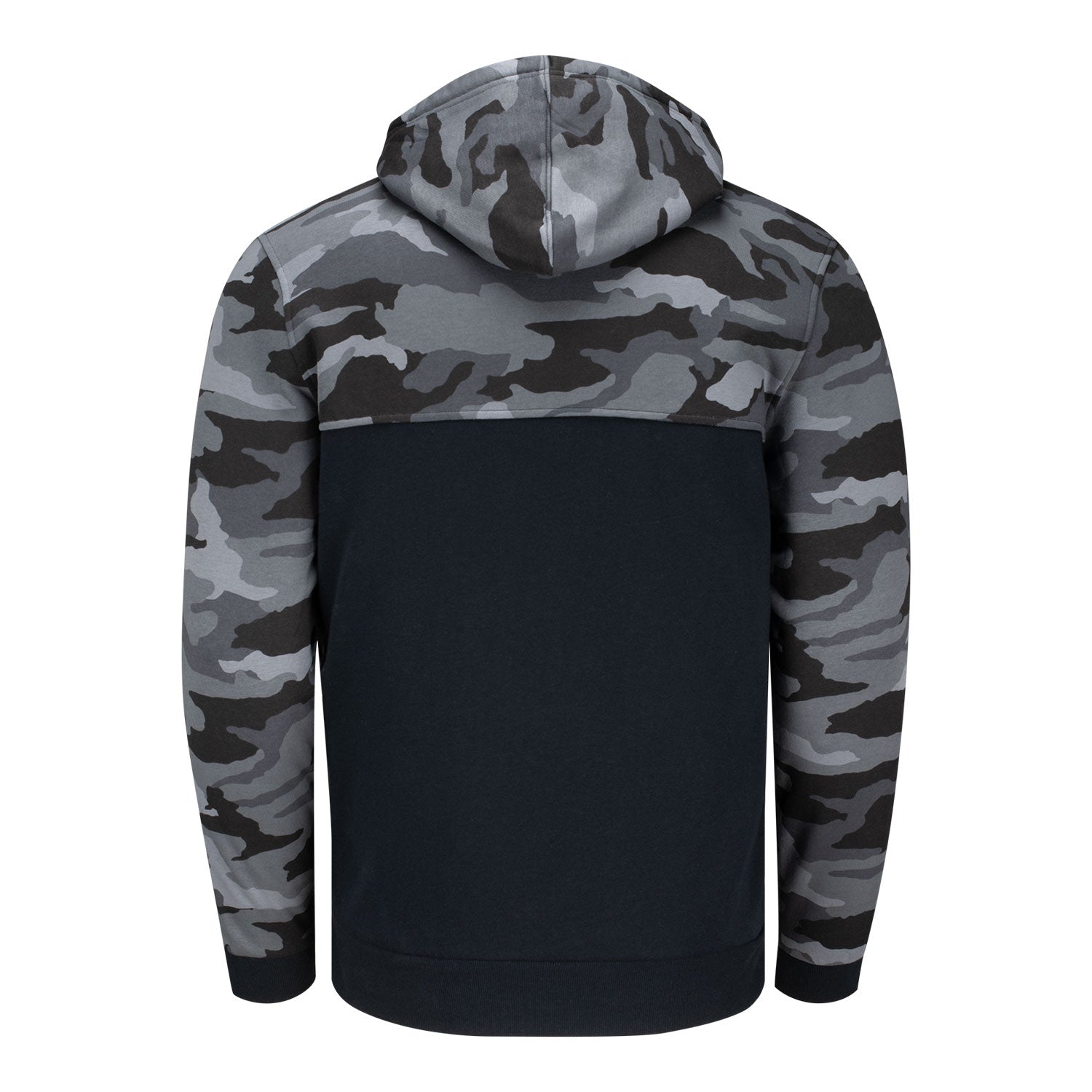 Under Armour PGA HOPE Rival Fleece Hoodie in Black Camo - Back View