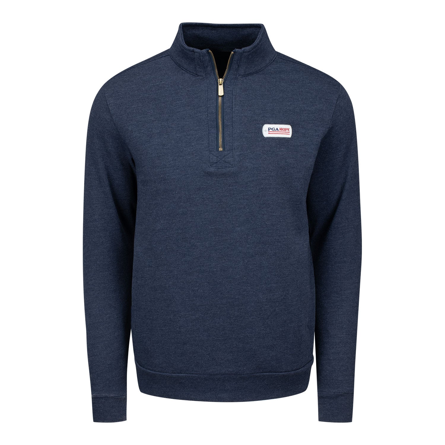 Gear for Sports PGA HOPE Textured Cotton Quarter Zip in Navy - Front View