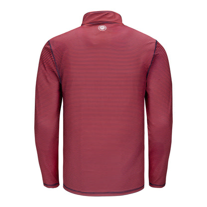 Flag & Anthem PGA HOPE Journey Quarter Zip in Red and Navy - Back View