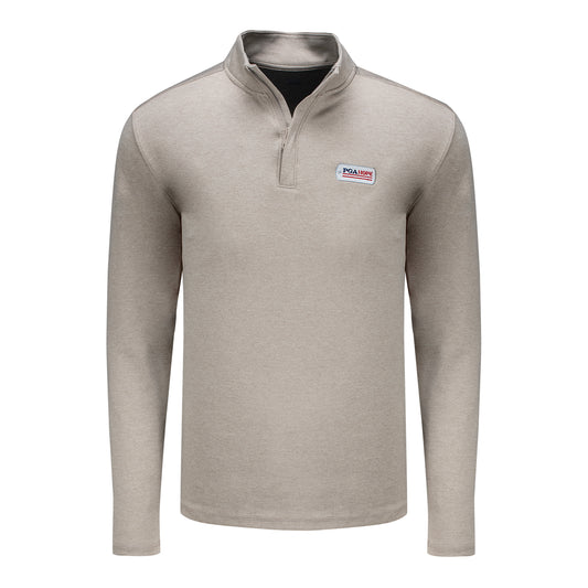 Under Armour PGA HOPE Motion Quarter Zip in Timberwolf Taupe - Front
