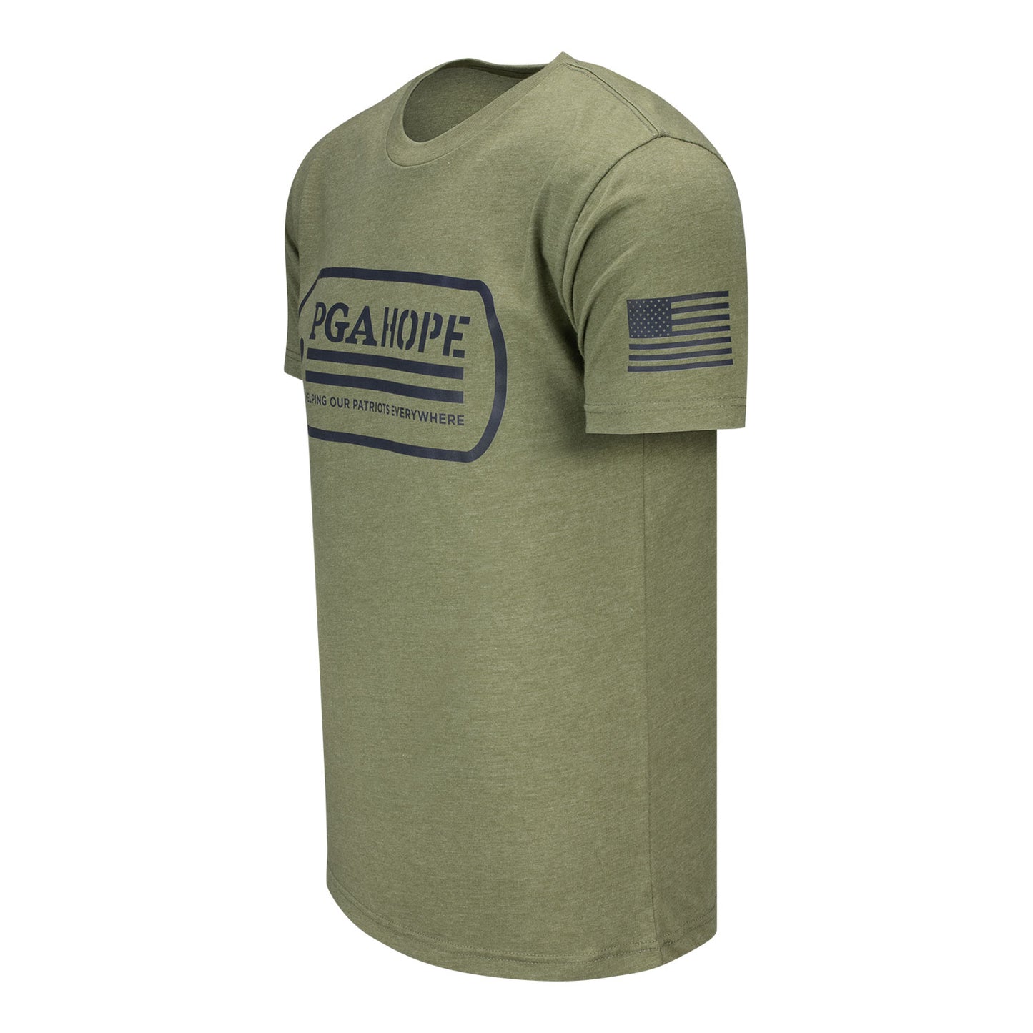 Imperial PGA HOPE T-Shirt in Military Green - Left Side View