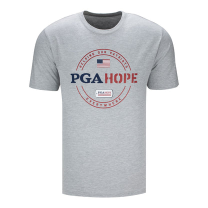 Gear for Sports PGA HOPE Soft Cotton T-Shirt in Heather Grey - Front View