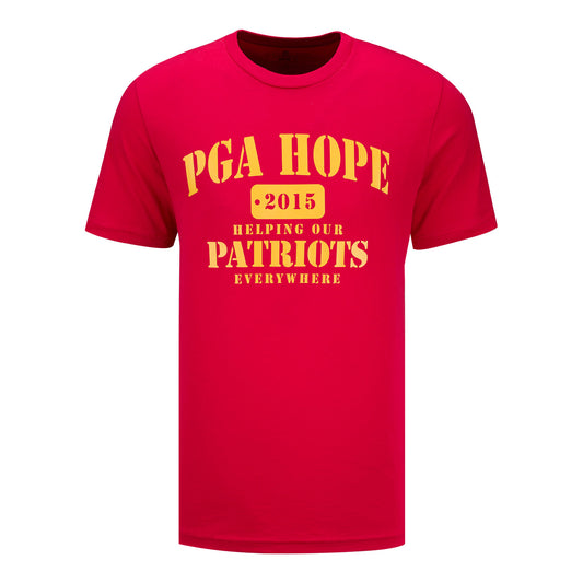 Ahead PGA HOPE Military Branch T-Shirt in Red - Front View