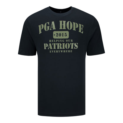 Ahead PGA HOPE Military Branch T-Shirt in Black - Front View