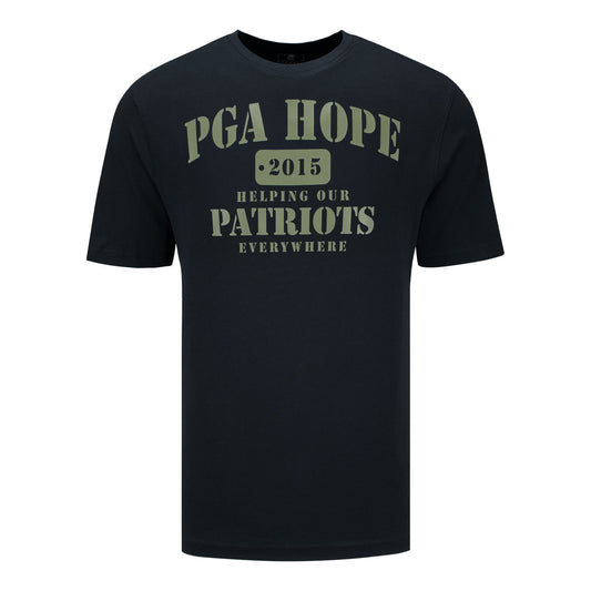 Ahead PGA HOPE Military Branch T-Shirt in Black - Front View