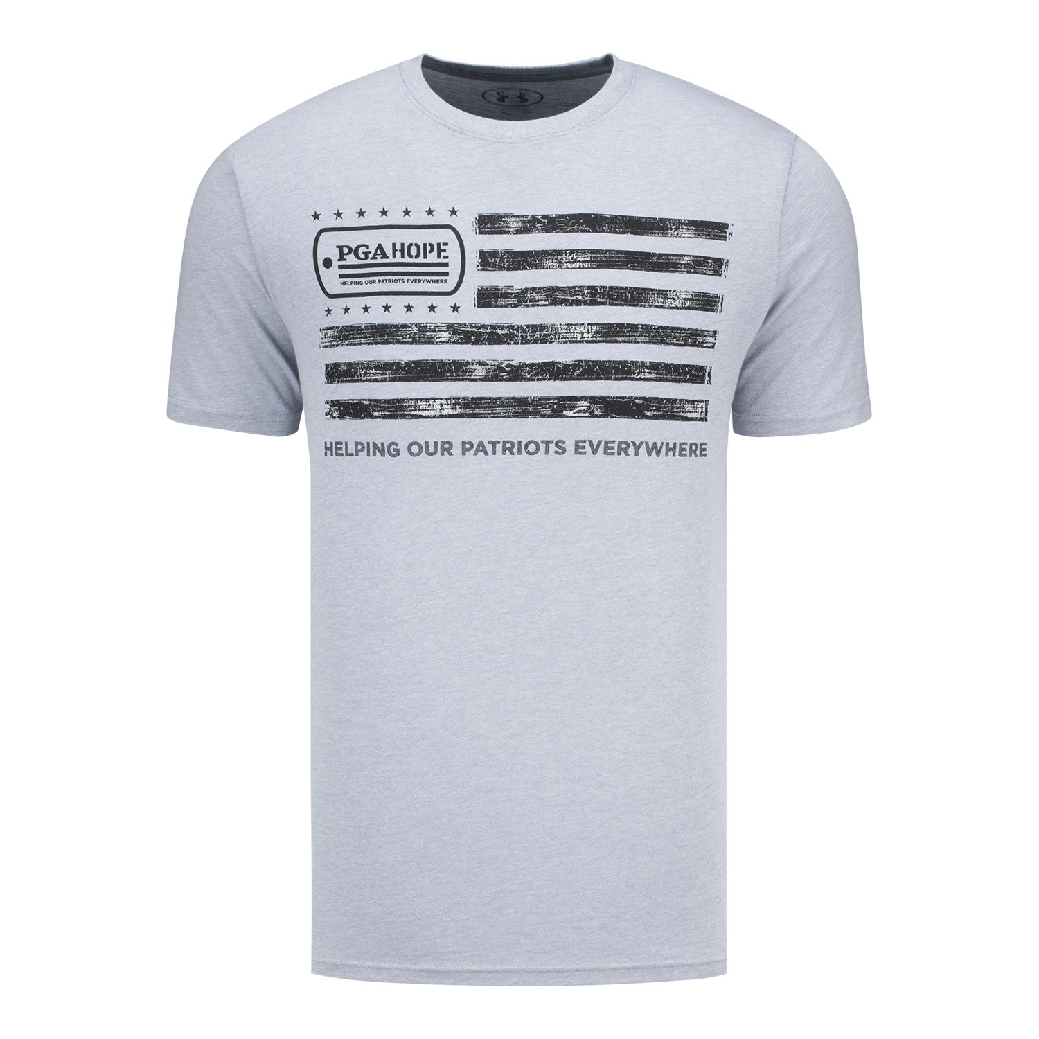 Gear for Sports PGA HOPE Flag and Tagline T-Shirt in Steel Heather - Front View