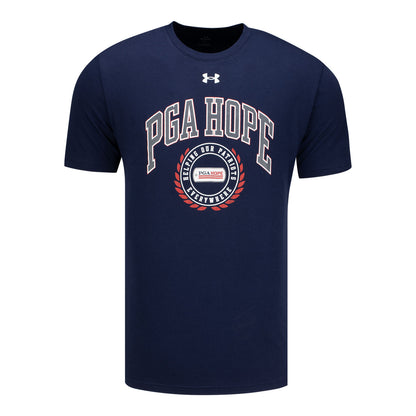 Under Armour PGA HOPE Performance T-Shirt in Navy - Front