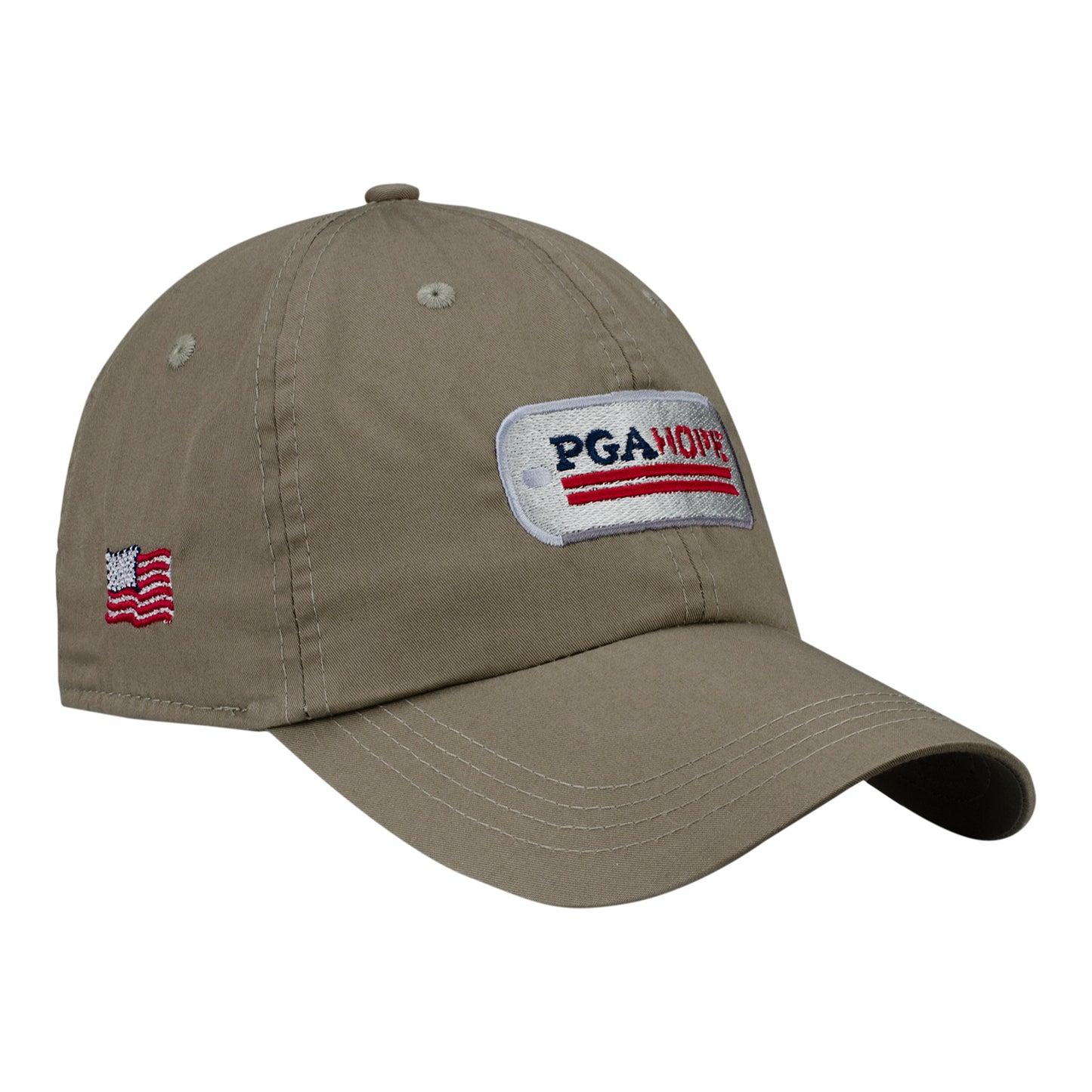 Ahead PGA HOPE Unisex Cotton Unstructured Hat in Brown - Front Right Angled View